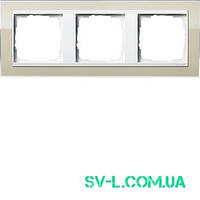 Рамка 3 поста чисто белая Gira Event 0213773 песочный.