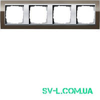 Рамка 4 поста алюминий Gira Event 0214766 коричневый.