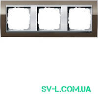 Рамка 3 поста алюміній Gira Event 0213766 коричневий.