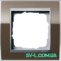 Рамка 1 пост алюміній Gira Event 0211766 коричневий.