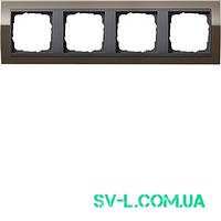 Рамка 4 поста антрацит Gira Event 0214768 коричневий.