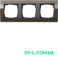Рамка 3 поста антрацит Gira Event 0213768 коричневий.