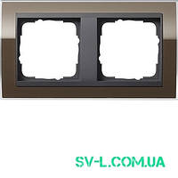 Рамка 2 поста антрацит Gira Event 0212768 коричневий.