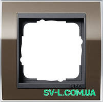 Рамка 1 пост антрацит Gira Event 0211768 коричневий.