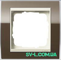 Рамка 1 пост кремовий Gira Event 0211761 коричневий.