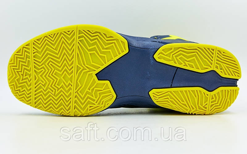 Обувь для баскетбола мужская Under Armour (41-45) (PU, темно-синий-желтый) - фото 9 - id-p985075099