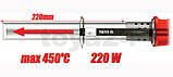 Термонож для пінопласта мережевий 220 Вт 70-450°С YATO YT-82190 (Польща), фото 2
