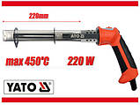 Термонож для пінопласта мережевий 220 Вт 70-450°С YATO YT-82190 (Польща), фото 3