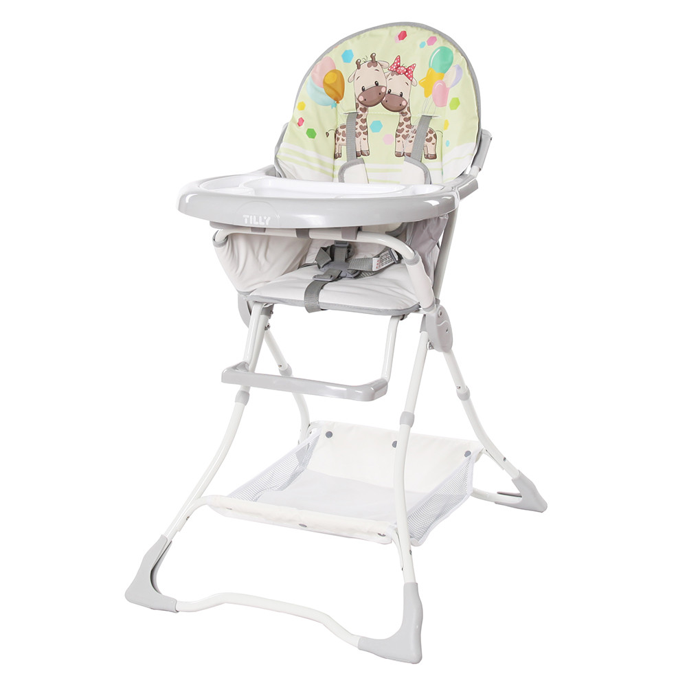Стільчик для годування складаний TILLY Buddy T-633/1 Green Giraffes Зелений Жираф