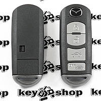 Корпус смарт ключа Mazda (Мазда) 3 кнопки + 1 (off), (с лезвием)