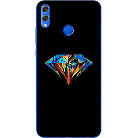 Чохол силіконовий з картинкою для Huawei Honor 8x Діамант
