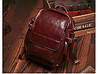 Червоний жіночий шкіряний рюкзак Grays, фото 5