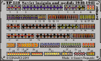 Советские знаки отличия и медали 1940-1943 гг. Цветное Фототравление.1/35 EDUARD TP532