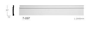 Плінтус підлоговий Classic Home 7-097 , ліпний декор з поліуретану (97*13*2440 mm)