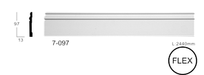 Плінтус підлоговий Classic Home 7-097 flex, ліпний декор з поліуретану