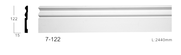 Плінтус підлоговий Classic Home 7-122, ліпний декор з поліуретану