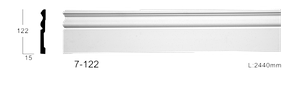 Плінтус підлоговий Classic Home 7-122, ліпний декор з поліуретану