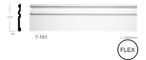 Плінтус підлоговий Classic Home 7-151 flex, ліпний декор з поліуретану
