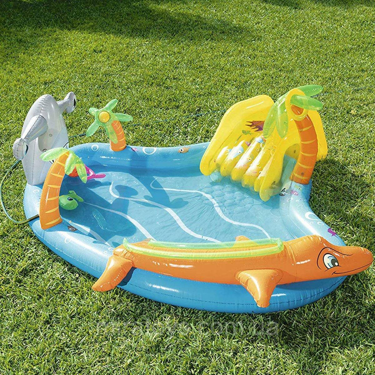 ✅Надувний ігровий центр Bestway 53067 «Морські мешканці», 280 х 257 х 87 см, з кульками, фото 1