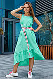 ✔️ Літнє жіноче плаття коттон 44-50 розміру м'ятна, фото 5