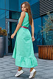 ✔️ Літнє жіноче плаття коттон 44-50 розміру м'ятна, фото 6