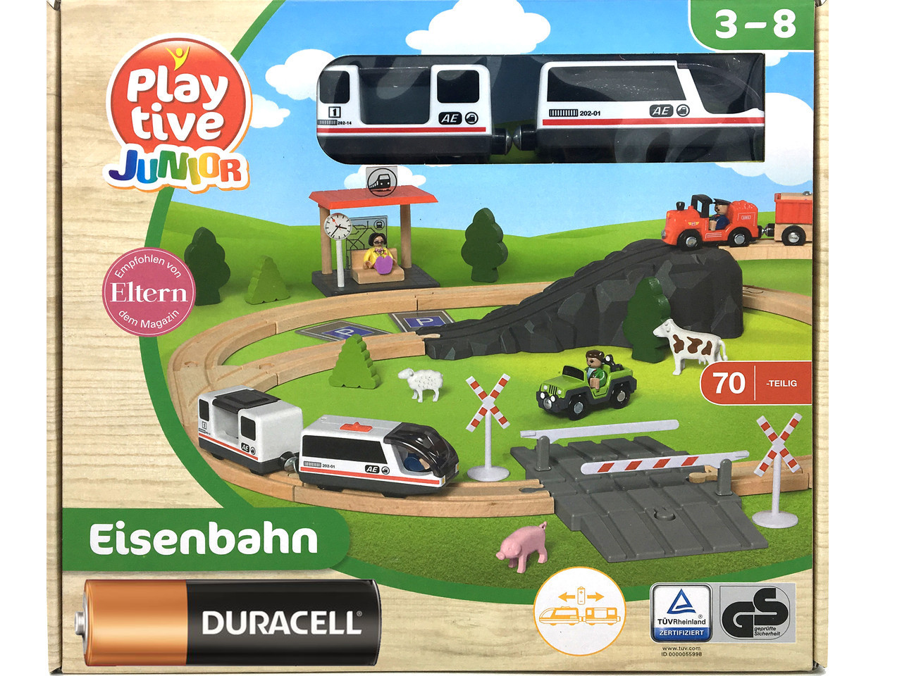 Дерев'яна залізниця 70 елементів PlayTive (Brio, Hape, Viga Toys, Ikea Lillabo, Edwone, Doris)