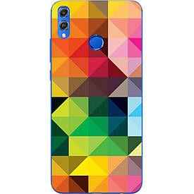 Чохол силіконовий з картинкою для Huawei Honor 8x Кольорова мозаїка