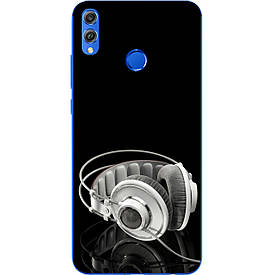 Чохол силіконовий з картинкою для Huawei Honor 8x Навушники