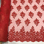 Гіпюр на Сітці Червоний, фото 2