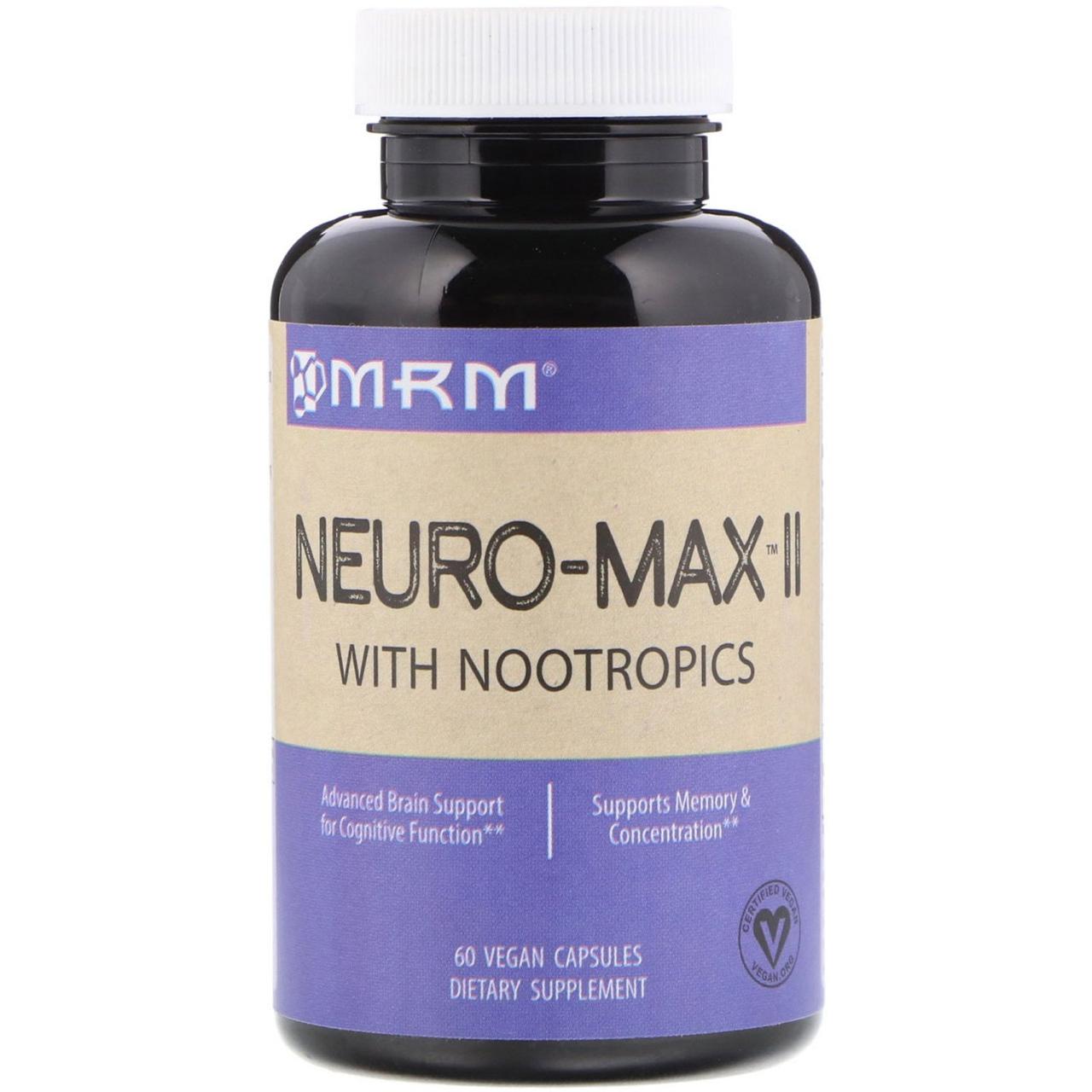 MRM, Neuro-Max II, 60 капсул веганских