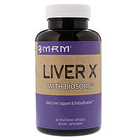 MRM, Liver X з BioSorb, Печінка Х c біосорбентом, 60 рослинних капсул