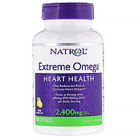 Natrol, Extreme Omega, Лимон, 2 400 мг, 60 м'яких таблеток