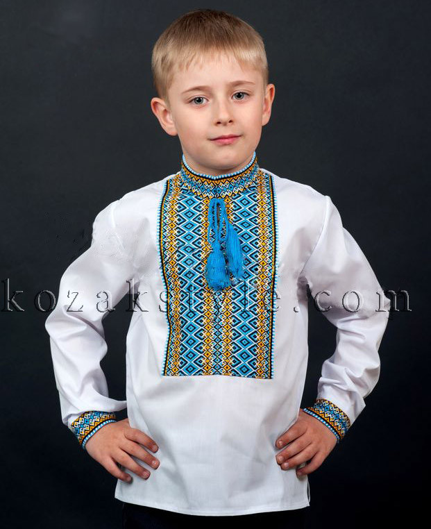 Сорочка з українським орнаментом для хлопчика