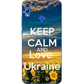 Чохол з картинкою силіконовий для Huawei Honor 8x Любов до України