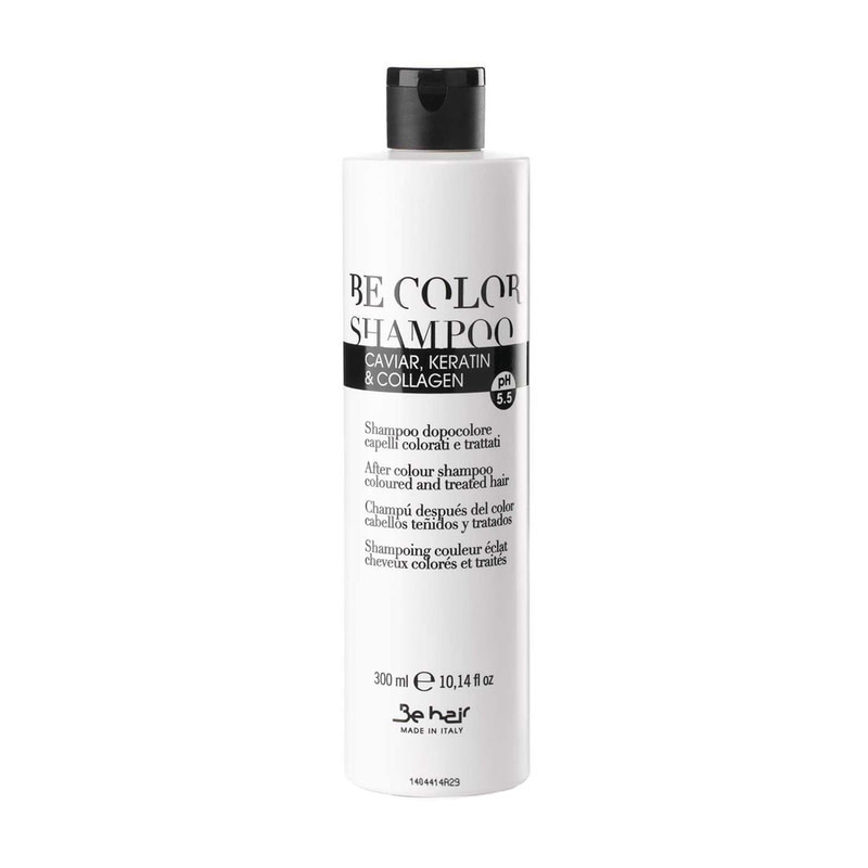 Шампунь з кератином і колагеном 5,5 рН Be Hair Be Color Shampoo With Caviar, Keratin & Collagen pH 5.5 300мл