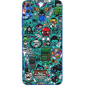 Чохол з картинкою силіконовий для Huawei Honor 8x Кольорові головешки