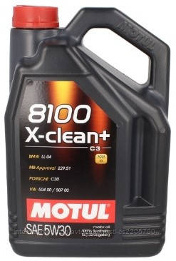 Олива моторна 5W-30 (5 л.) Motul 8100 X-clean+ 100% синтетичне