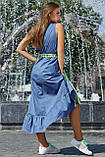 ✔️ Літнє жіноче плаття коттон 44-50 розміру синє, фото 2