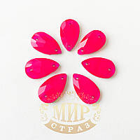 Пришивные неоновые Капли, цвет Neon Rose, размер 11х18мм*1шт