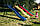 Дитяча гірка 2,2 м з металевою драбиною висота 1,2 м (різні кольори), фото 2