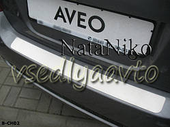 Накладка на бампер Chevrolet AVEO II 5/3-дверцята з 2006- (NataNiko)