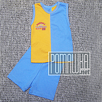 Дитячий літній костюм 92-98 1-2 роки комплект майка і шорти для хлопчика хлопчикові років 2113 Блакитний