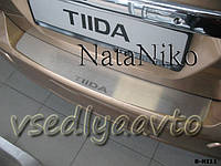 Накладка на бампер Nissan TIIDA 5-D (2004-2011) (NataNiko)