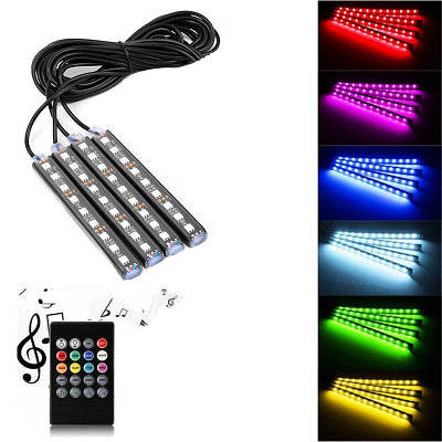 Універсальна автомобільна підсвітка Car atmosphere Light Rgb 8 Цвітів 150170