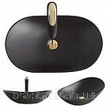 Чорна матова раковина REA Royal Black Mat 61.5 см, фото 4