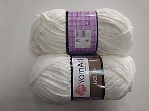 Пряжа для в'язання Дольче Yarnart молочний 745, 1 моток 100г