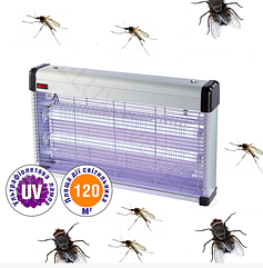 Електрична пастка від комарів, антимоскітний світильник УФ AKL-40, 3х20Вт G13, 120м2