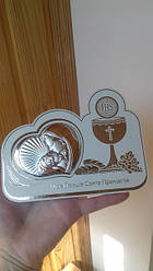 Ікона пам'ятка Моє перше причастя для хлопчика та дівчинки 16*12см