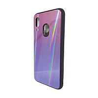 Чехол для Samsung A40 / A405 стеклянный Glass Shine Gradient Violet Barsa