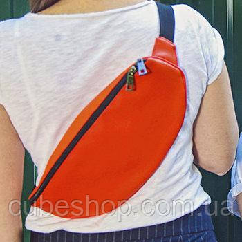 Сумка бананка BADABUMBAG морквяна